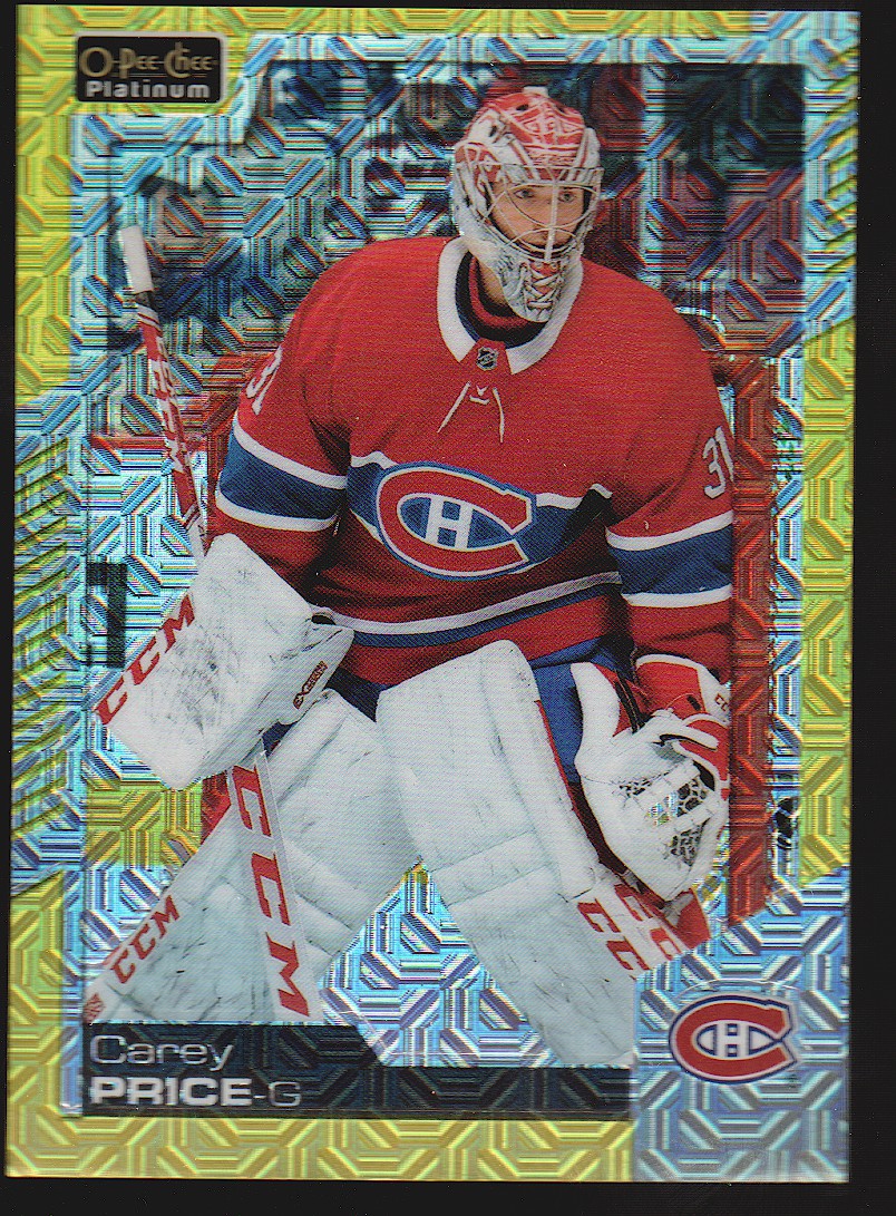 (image for) 2020-21 O-Pee-Chee Platinum Yellow Traxx #9 Carey Price 85/249